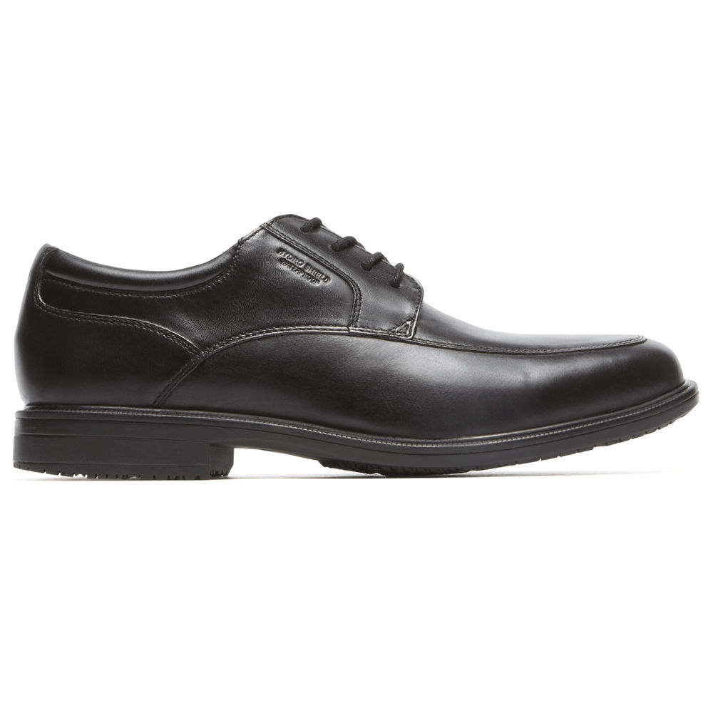 Rockport Mens Dress Shoes Black - Essential Details II Apron Toe - UK 618-BSJEIV